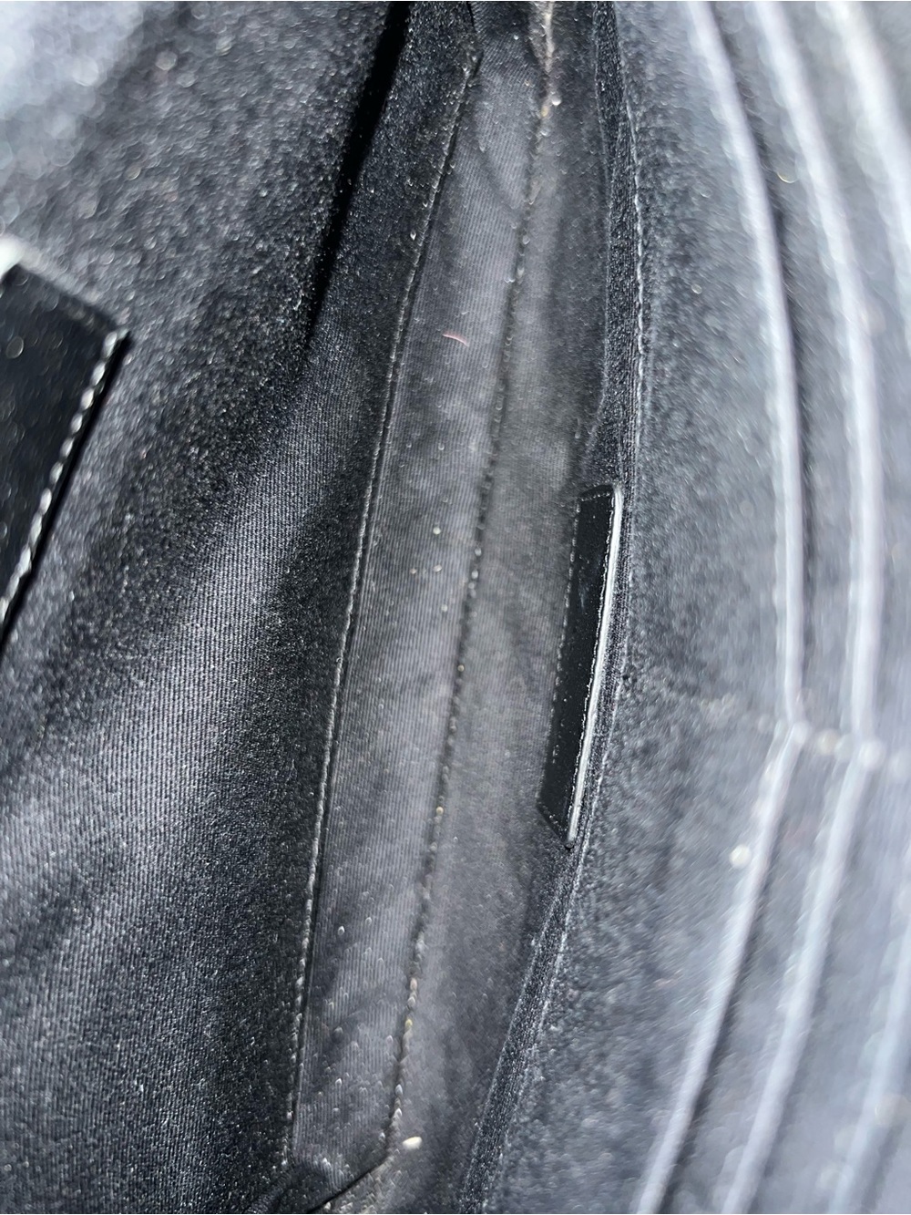 Saint Laurent Black Leather Crossbody with Tassel and Gold Logo - Picture 11 of 16